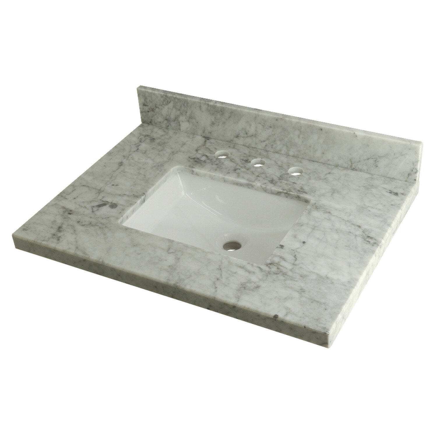 Kingston Brass Templeton Carrara Marble 30 Single Bathroom Vanity Top Wayfairca