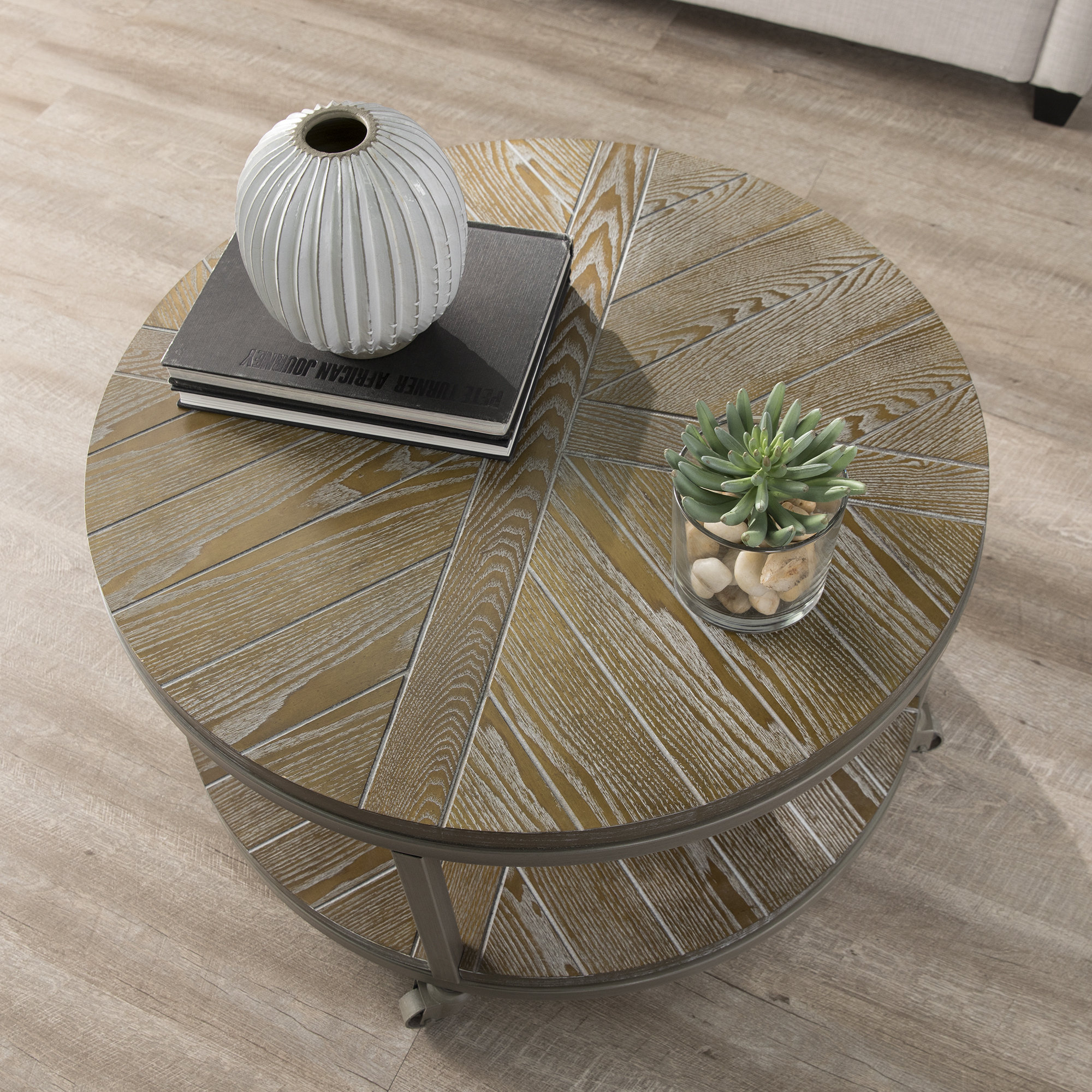 Gibsland Wheel Coffee Table With Storage Reviews Birch Lane Gibsland Wheel Coffee Table With