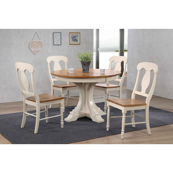 Alisha 5 Piece Solid Wood Dining Set by Alcott Hill Alcott Hill