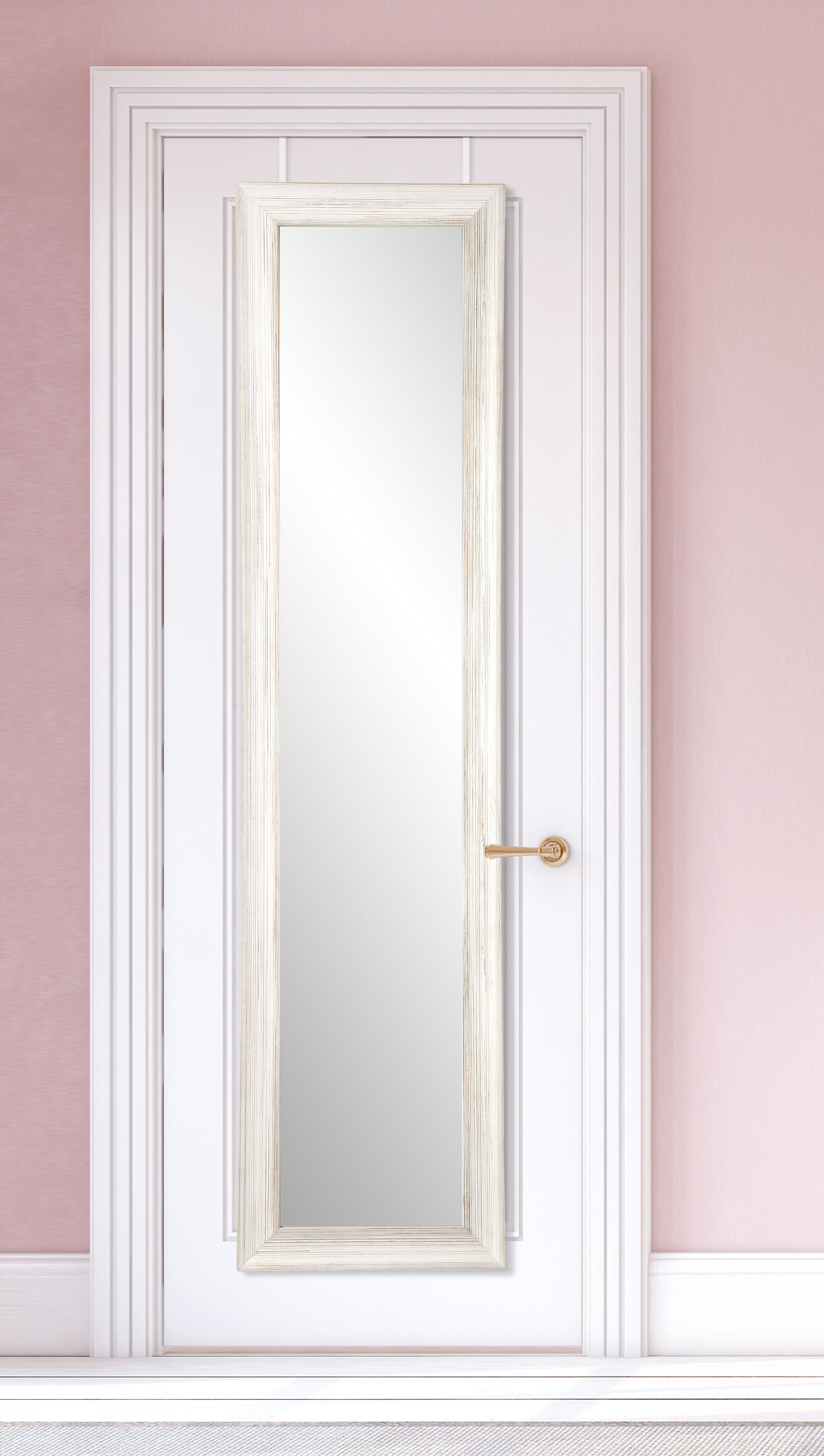 decorative over the door hangers on Charlton Home Berman Slim Over The Door Full Length Mirror Wayfair