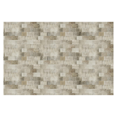 Concrete Brick Wall 2.55m x 3.84m Textured Matte Peel & Stick Wall Mural East Urban Home