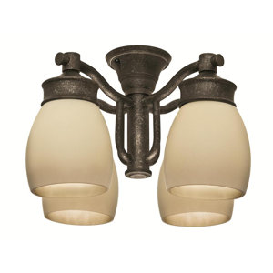 Outdoor 4-Light Branched Ceiling Fan Light Kit