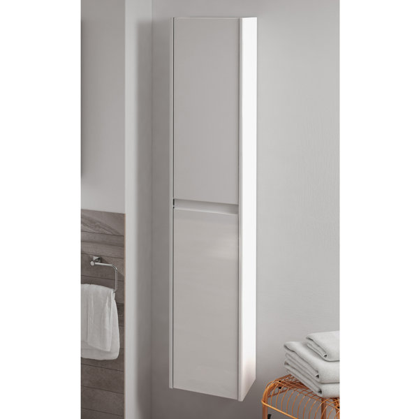 Ambra 11.8 W x 59.1 H Wall Mounted Cabinet by WS Bath Collections