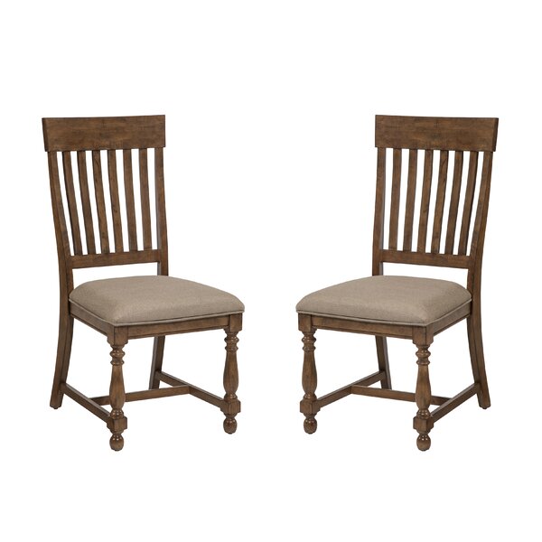 Howze Slat Back Side Chair In Brushed Almond (Set Of 2) By August Grove