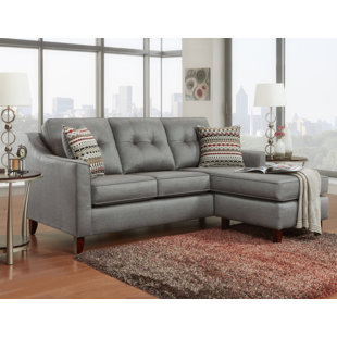 Light Grey Tufted Sectional Wayfair Levey Tufted Sectional