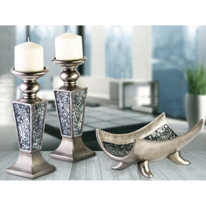 Schonwerk Decorative Polyresin Candlestick (Set of 2)