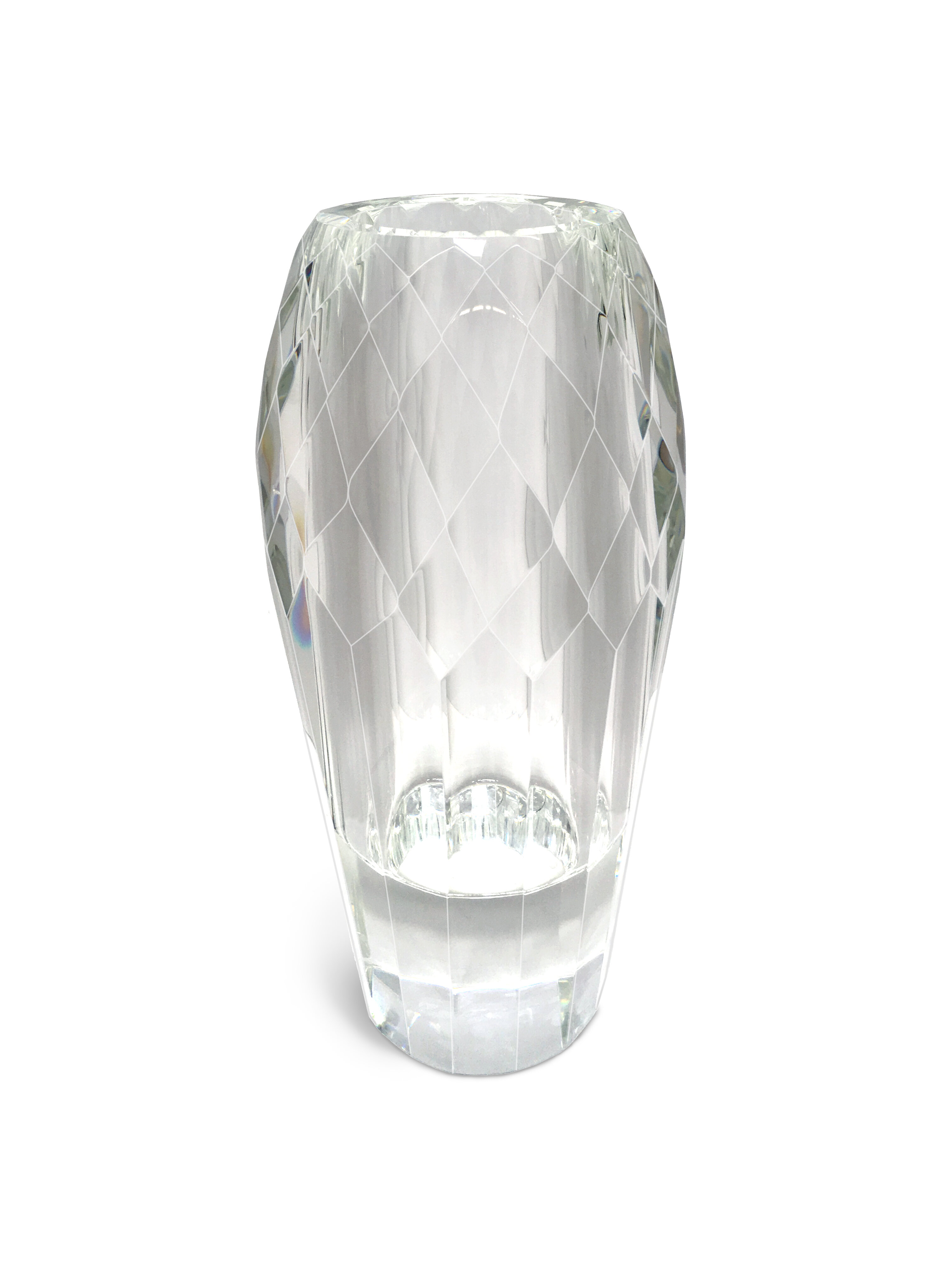 Charlton Home Madelynn Faceted Crystal Table Vase Wayfair