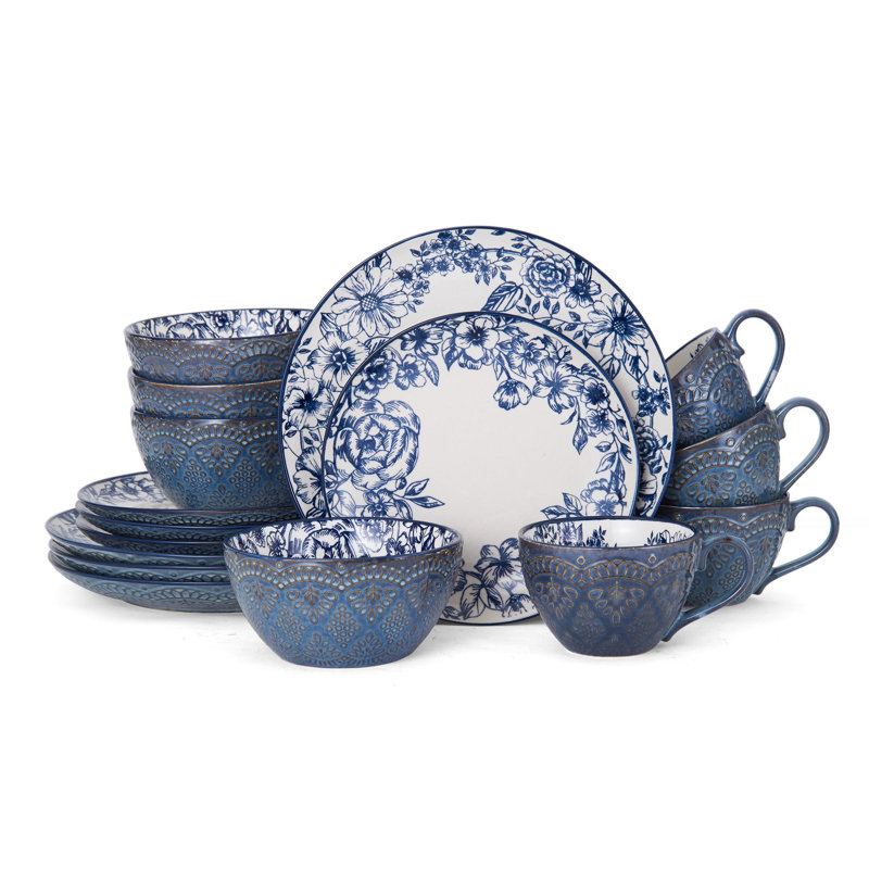 Gabriela 16 Piece Dinnerware Set, Service for 4