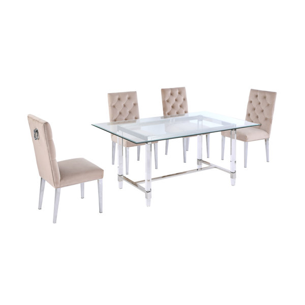 Jeanlouis 5 Piece Dining Set by Everly Quinn Everly Quinn