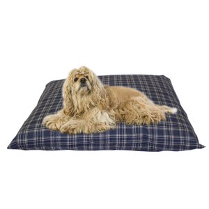 Cheryl Indoor/Outdoor Shegang Dog Bed in Blue Plaid