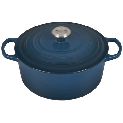 Le Creuset Cast Iron Round Dutch Oven Le Creuset Color: Deep Teal, Capacity (Quarts): 5.5 qt.