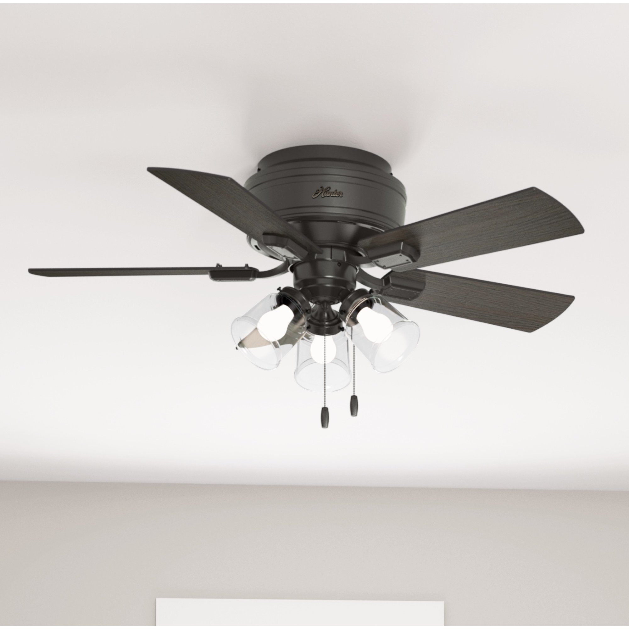 Hunter Fan 42 Crestfield 5 Blade Standard Ceiling Fan With Pull Chain And Light Kit Included Reviews Wayfair