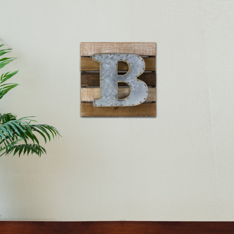 Gracie Oaks Wood Rustic Letter Block B Wall Decor Reviews Wayfair Wood Rustic Letter Block B Wall Decor