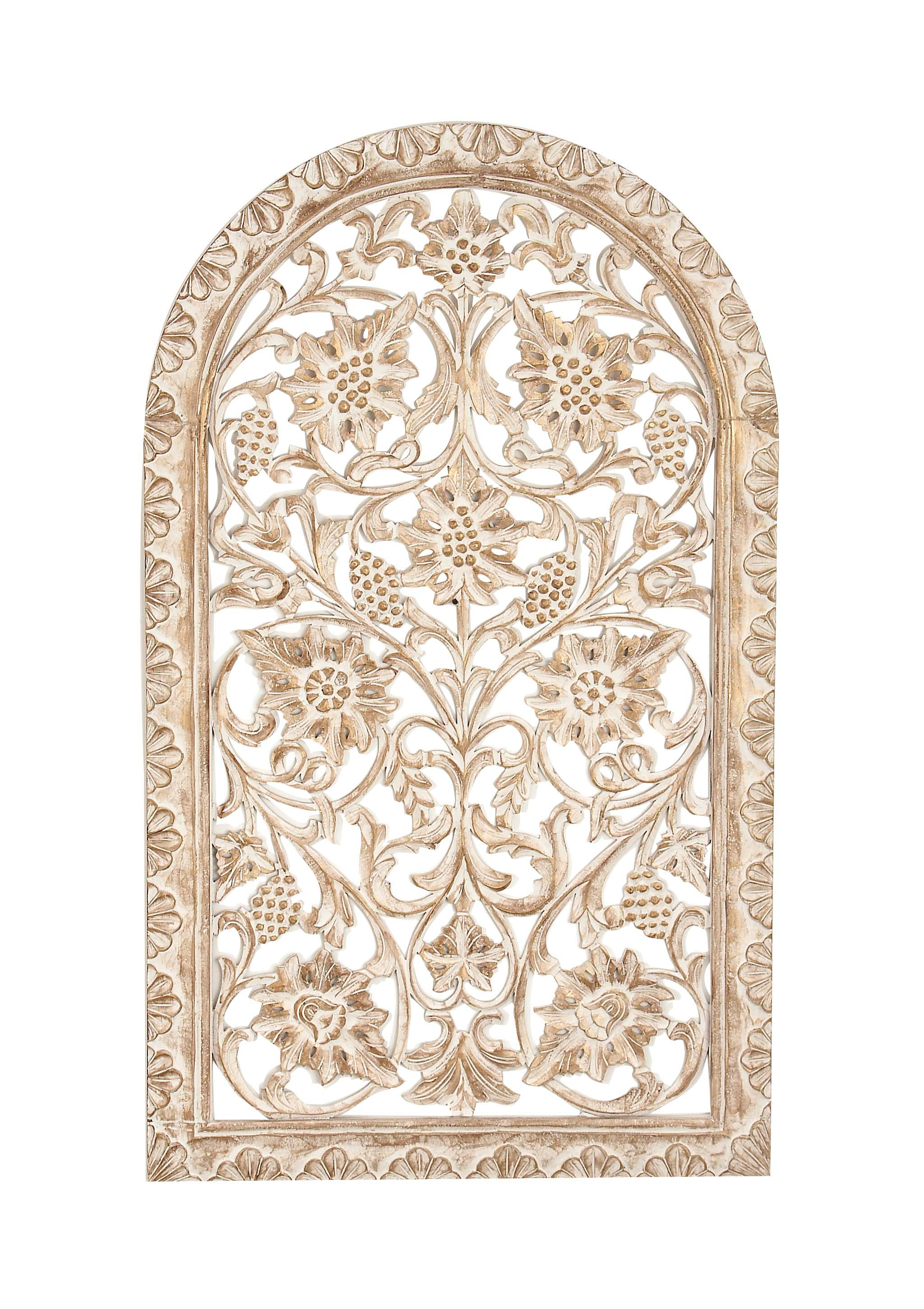 Fleur De Lis Living Modern Botanical Inspired Arched Pine Wall Fleur De Lis Living Modern Botanical