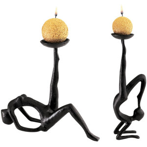 Les Acrobates Sculptural 2 Piece Candleholder Set