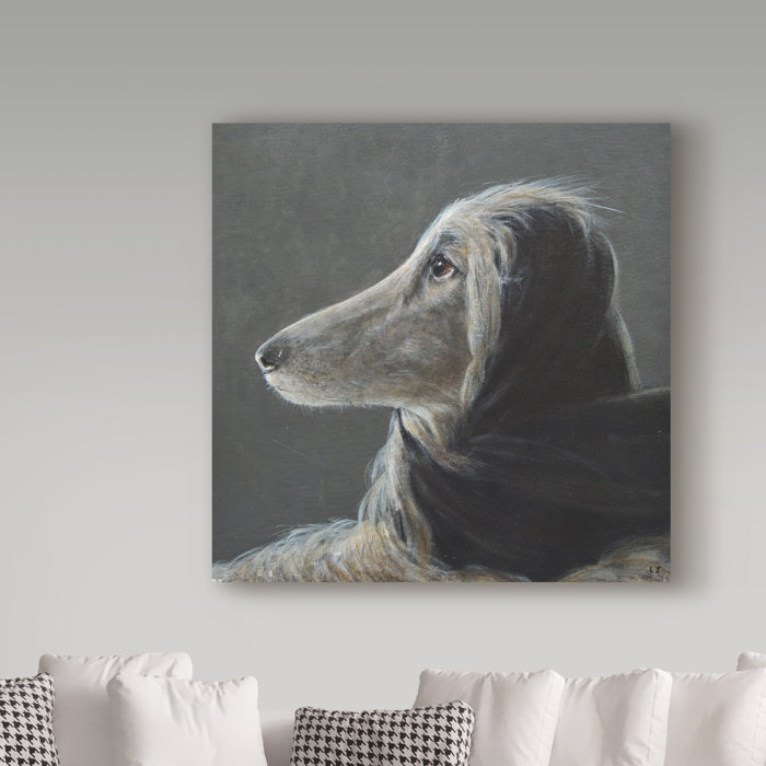 Trademark Art Afghan At Speed Gray Oil Painting Print On Wrapped