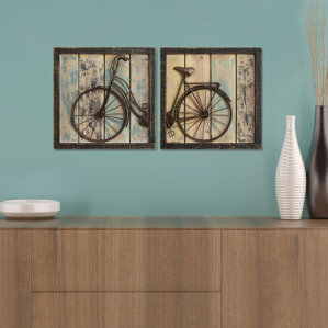 Wall Decor Set orange wall accents you'll love | wayfair Wall Decor Set orange wall accents you'll love | wayfair