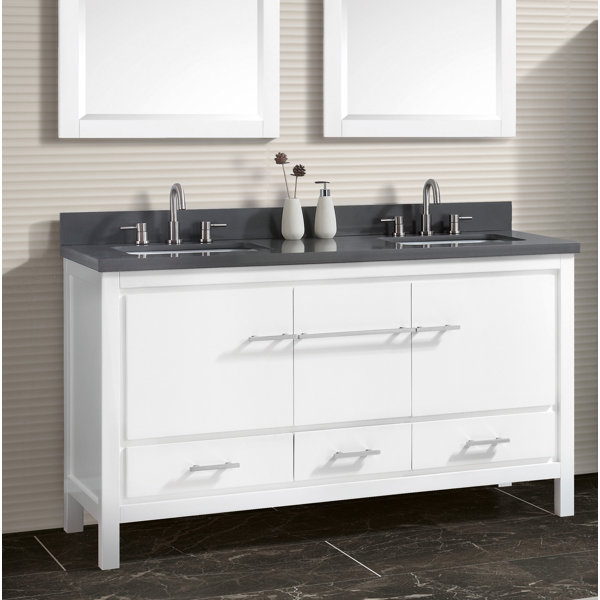 Liverman 61 Double Bathroom Vanity Set by Latitude Run