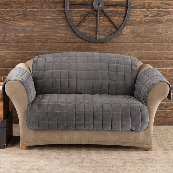 Deluxe Comfort T-Cushion Loveseat Slipcover By Sure Fit