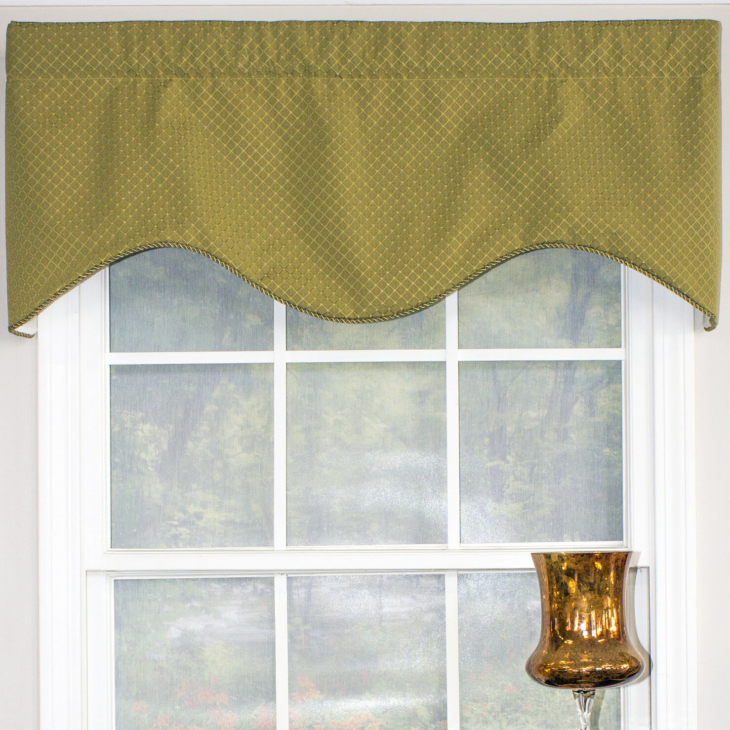 August Grove Welke Trellis Cornice 50 Window Valance Wayfair