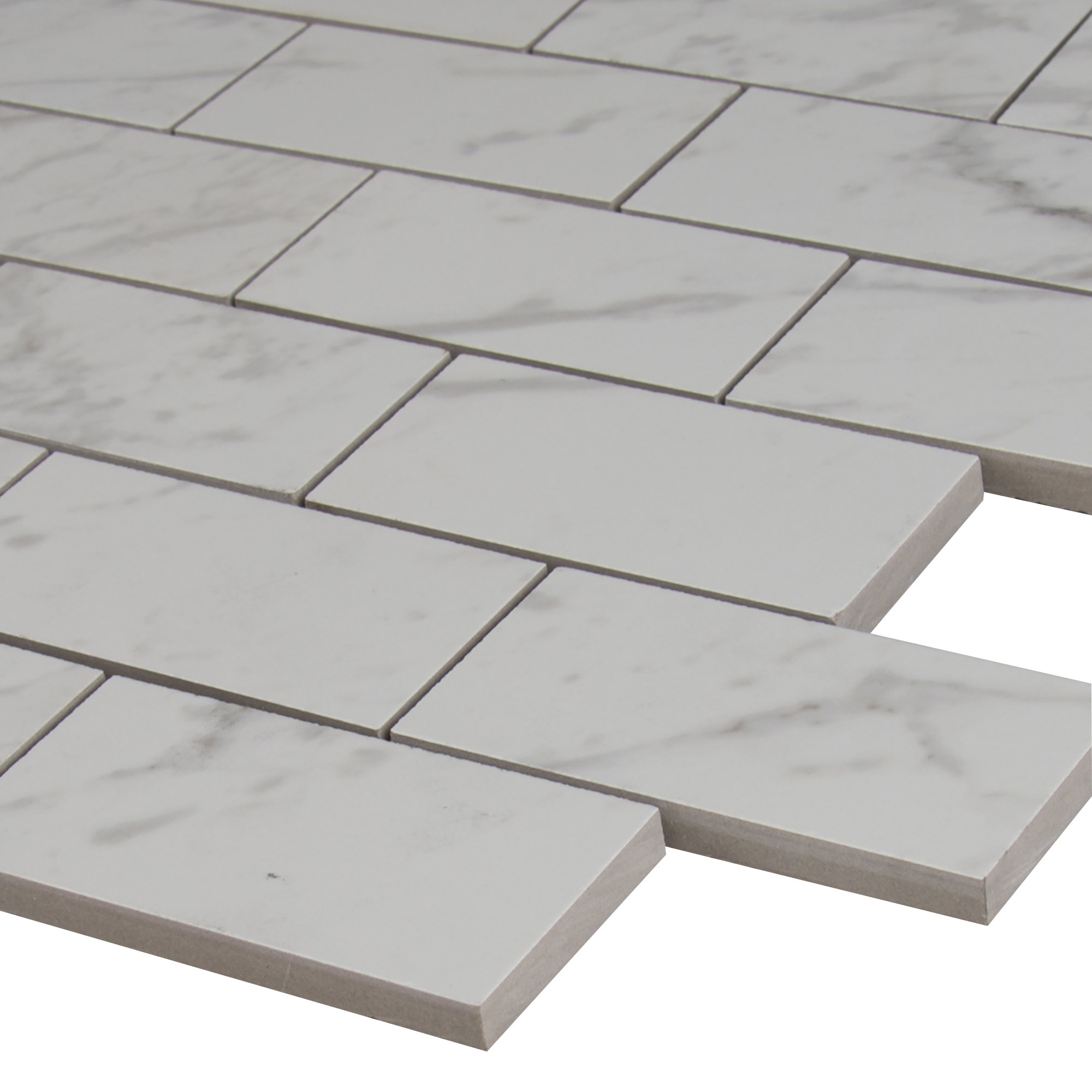 Msi Pietra 2 X 4 Porcelain Mosaic Tile In Carrara Reviews Wayfair
