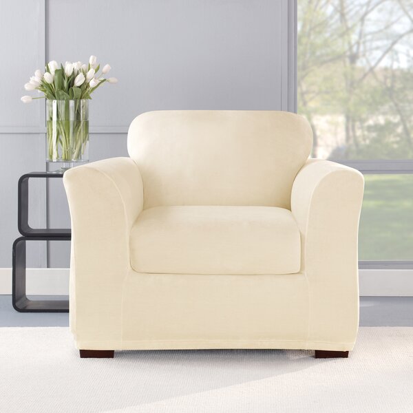 Discount Stretch Plush 2 Piece Chair Slipcover Set