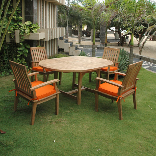 Arnott 5 Piece Teak Dining Set by Bayou Breeze