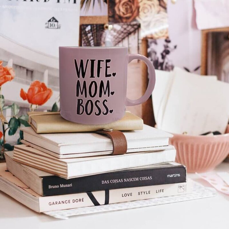 wife mom boss coffee mug