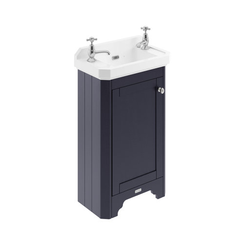 Park Lane Worcester Twilight Blue Traditional Floor Standing Vanity Unit & 1 Tap Hole Basin 515mm
