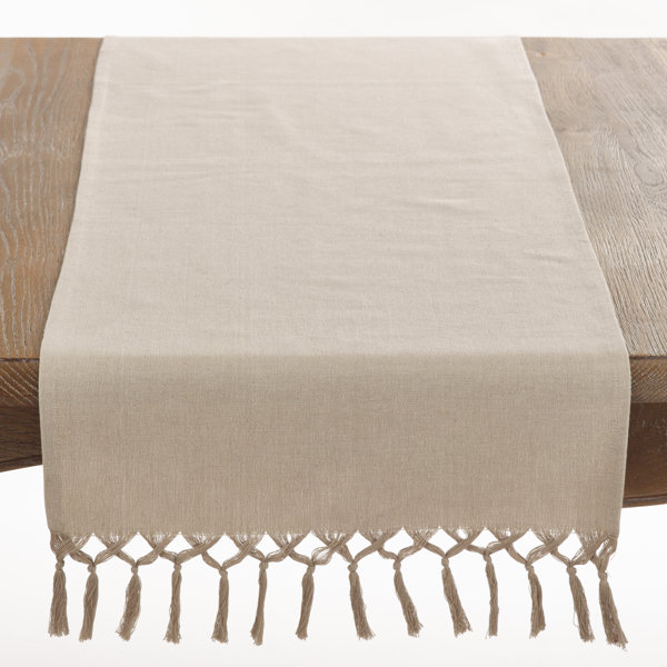 Bellaria Knotted Tassel Table Runner by Saro