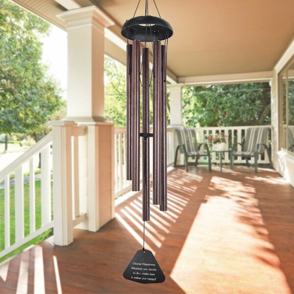 Vintage Asian Bamboo Wind Chimes Hanging from Japanese Pergola Soothing Sound Wind Chimes Feng Shui