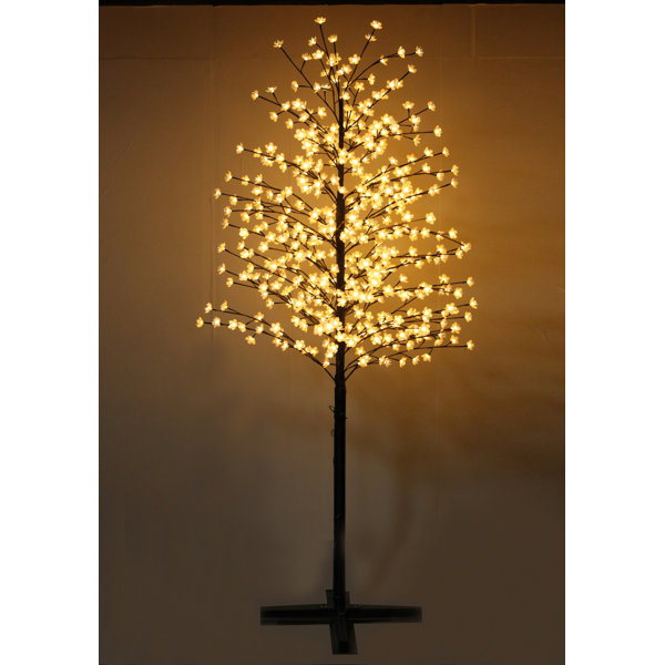 Outdoor Cherry Blossom Tree with Flowers and 488 LED Lights by Hi-Line Gift Ltd.