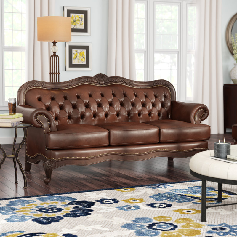 Darby Home Co Smith Leather Sofa Reviews Wayfair Smith Leather Sofa