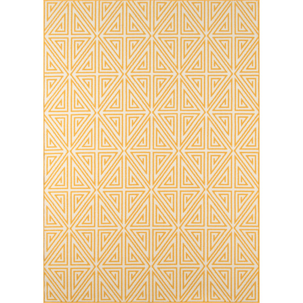 Halliday Yellow/White Outdoor Area Rug by Beachcrest Home