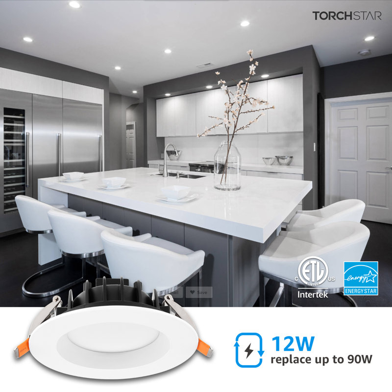 Torchstar 4 25 Led Slim Profile Recessed Lighting Kit Wayfair Led Slim Profile Recessed Lighting Kit