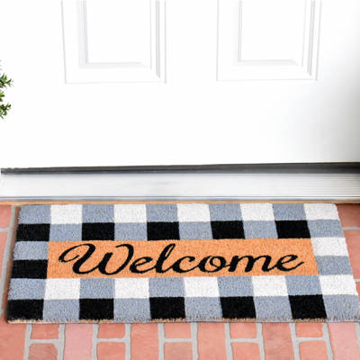 The Holiday Aisle Hudak Snowman Snuggles Sassafras Switch 22 In X 10 In Non Slip Outdoor Door Mat Wayfair