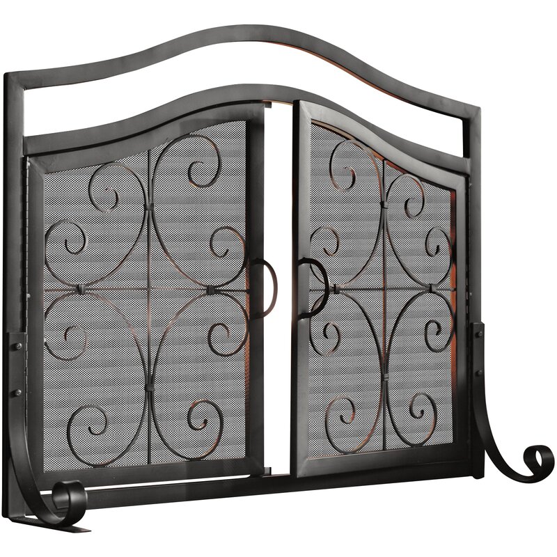 Plow Hearth Single Iron Fireplace Screen Reviews Wayfair