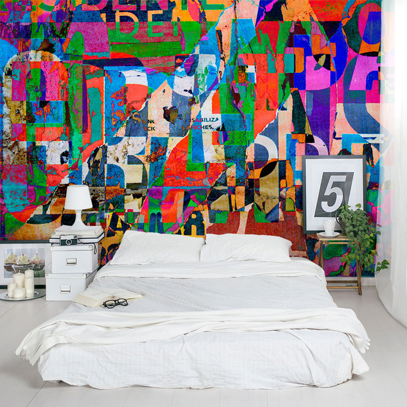 Wallums Wall Decor Abstract Letters 8 X 144 3 Piece Wall Mural