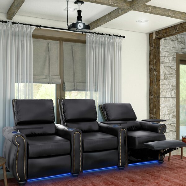 Stallion HR Series Home Theater Recliner (Row Of 3) By Red Barrel Studio