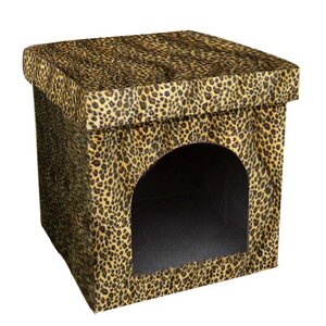 Mardell Collapsible Leopard Dog House