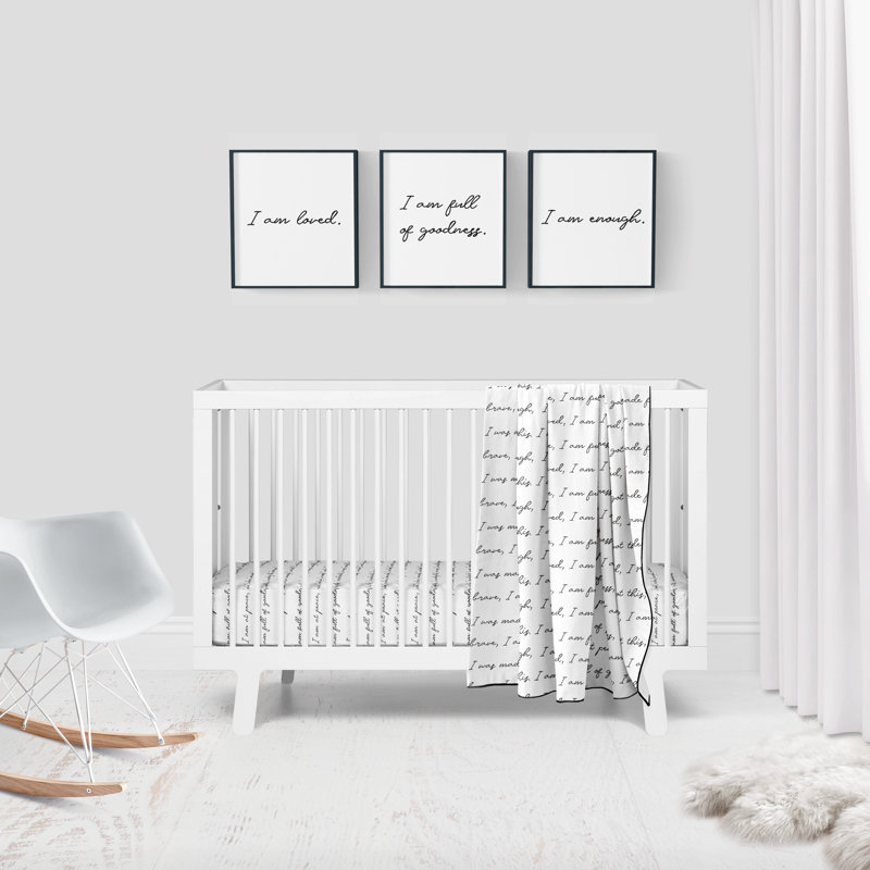 Harriet Bee Dia You Are Loved 3 Piece Crib Bedding Set Wayfair