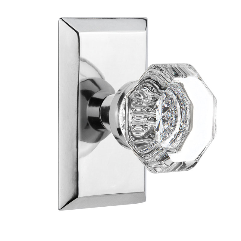 Nostalgic Warehouse Clear Crystal Waldorf Double Dummy Door Knob