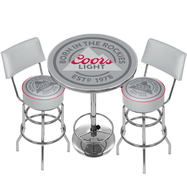 Best Coors Light Game Room Combo 3 Piece Pub Table Set By Trademark Global Great Reviews