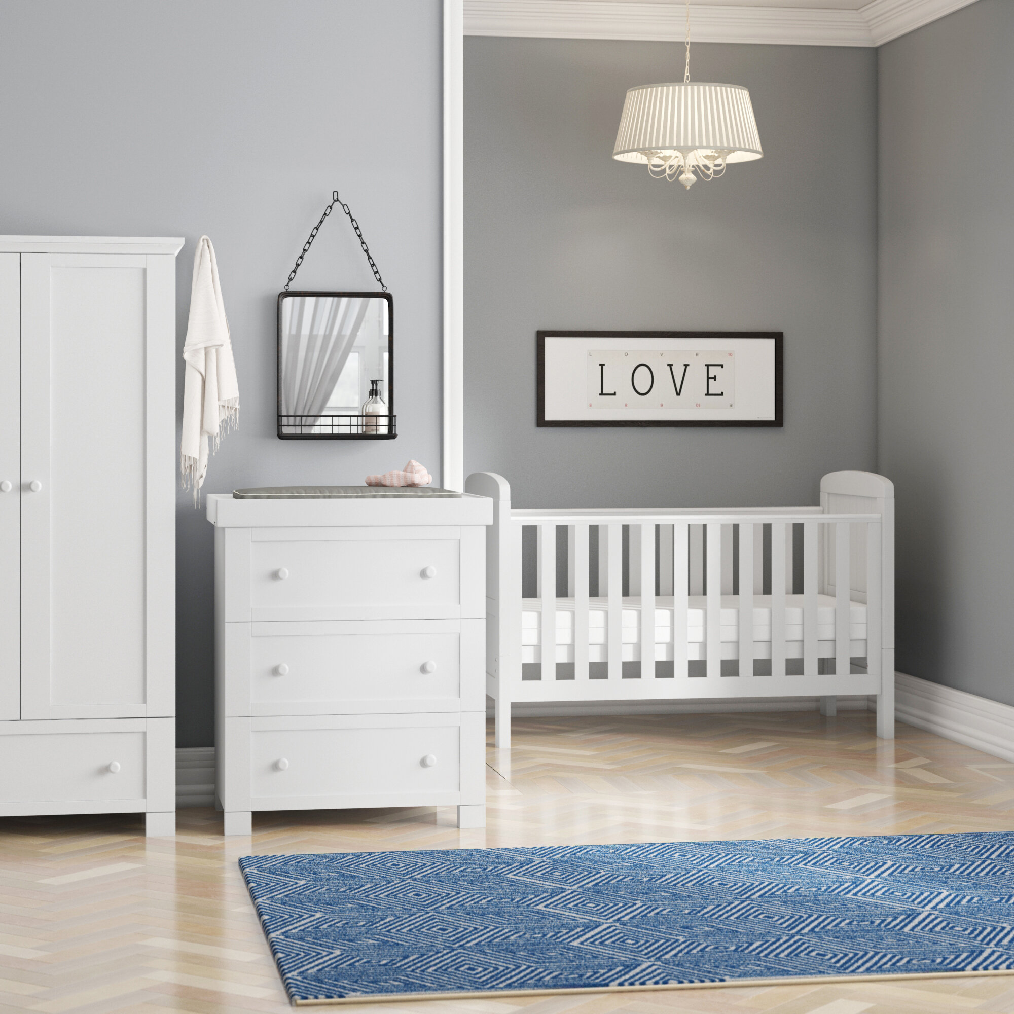 Harriet Bee Paxton Cot Bed 3 Piece Nursery Furniture Set Reviews