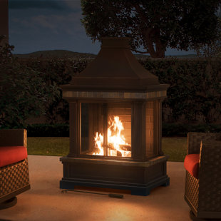 Contemporary Outdoor Fireplace Wayfair