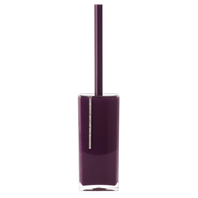 purple toilet brush holder