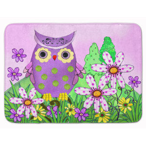 Zachary Owl Who is Your Friend Memory Foam Bath Rug