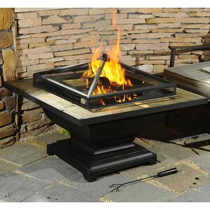 Trent Steel Wood Burning Fire Pit Table