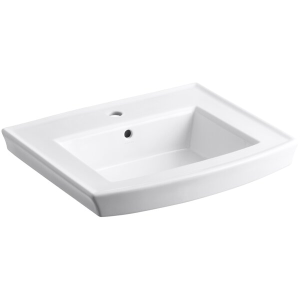 Archer Vitreous China 24 Bathroom with Sink Overflow by Kohler