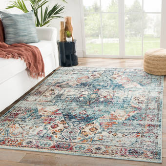 World Menagerie Reeder Navy Area Rug Wayfair Ca